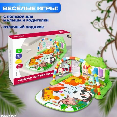 Развивающий коврик с пианино для новорожденных 0+