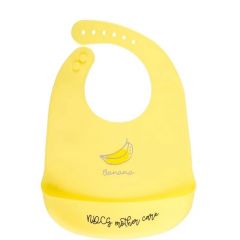 Слюнявчик нагрудник для кормления силиконовый Mother Care, желтый👶