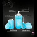 Бутылочка для новорожденных Twistshake, 180 мл, от 0 мес., с антиколиковым клапаном, голубая